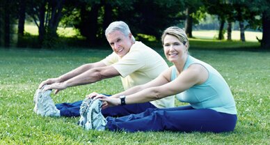 patients practice yoga